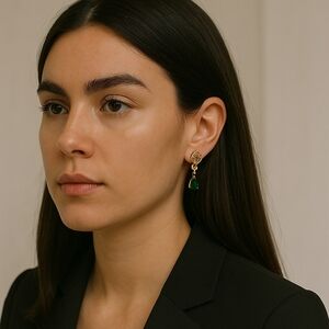 Pretty Bird Serpent Drop Earrings – Emerald Luxe & Snake Charmer Vibes